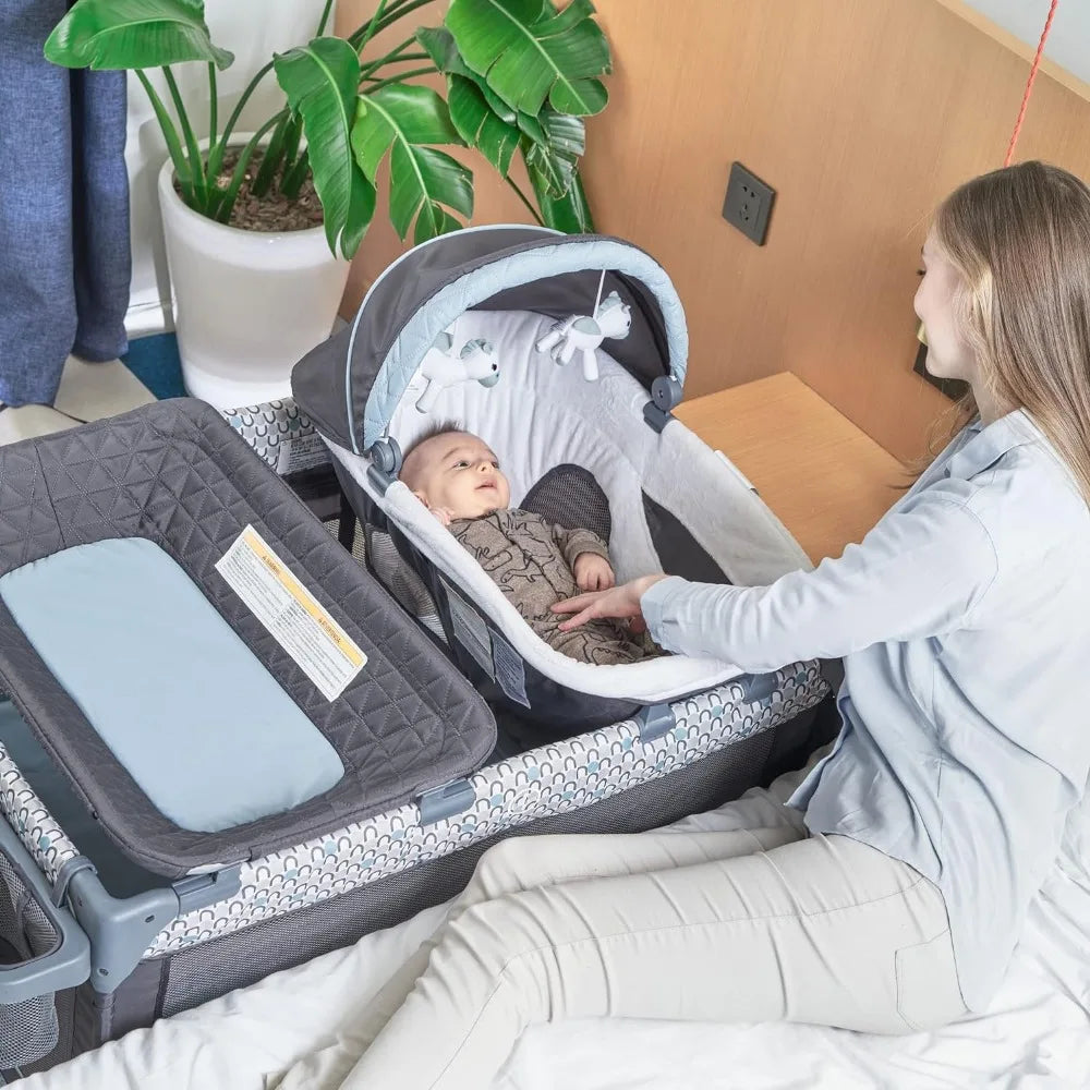 5 in 1 Multifunctional Pack and Play Foldable Baby Crib