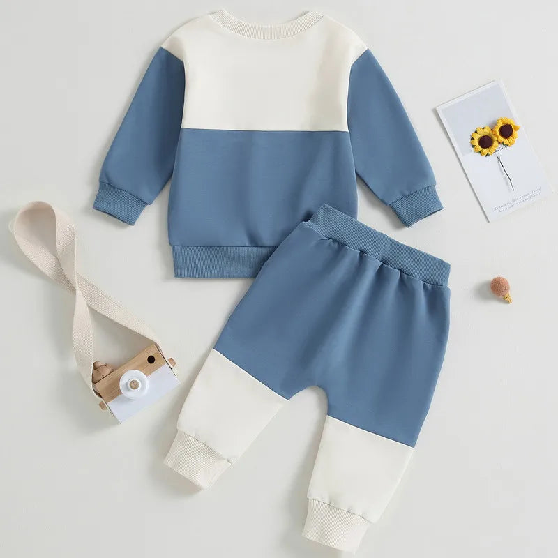 Baby Boy Contrast Color Pant Sets