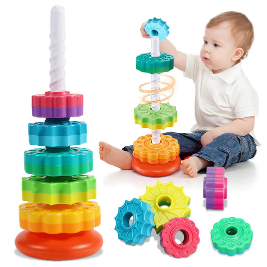 Montessori Rotating Rainbow Tower