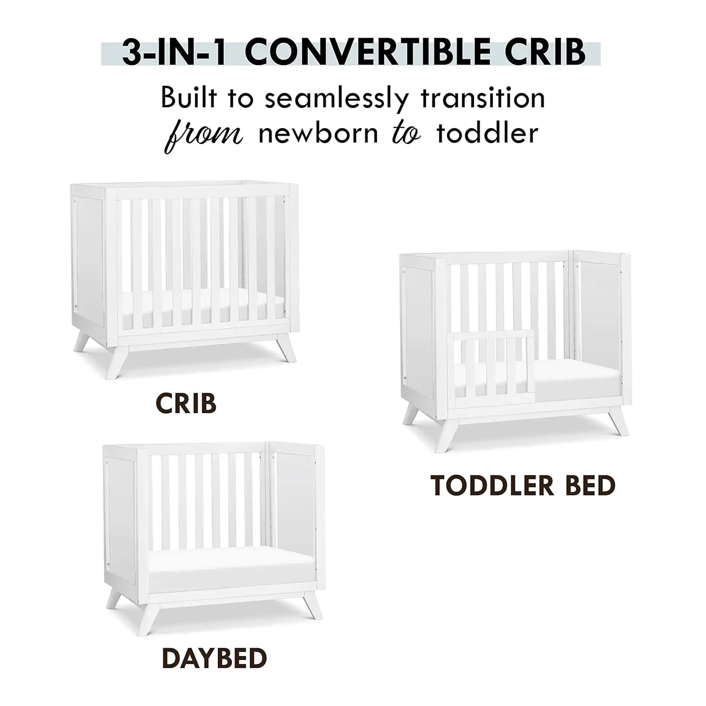 3-in-1 Convertible Mini Crib